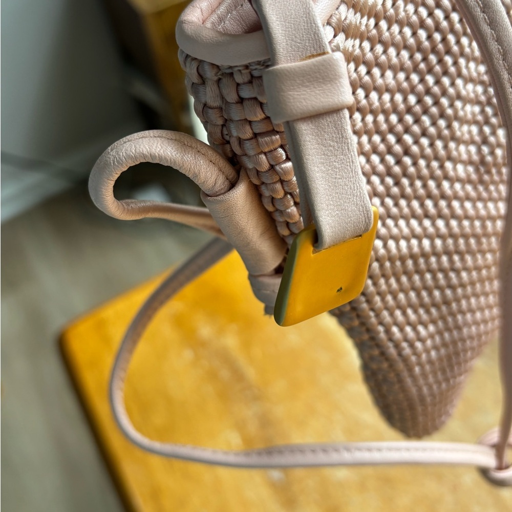 Sharif Woven Brown Crossbody Bag with Gold Accent NEW! - Picture 6 of 8